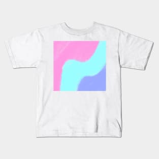 Pink sky blue purple watercolor art Kids T-Shirt